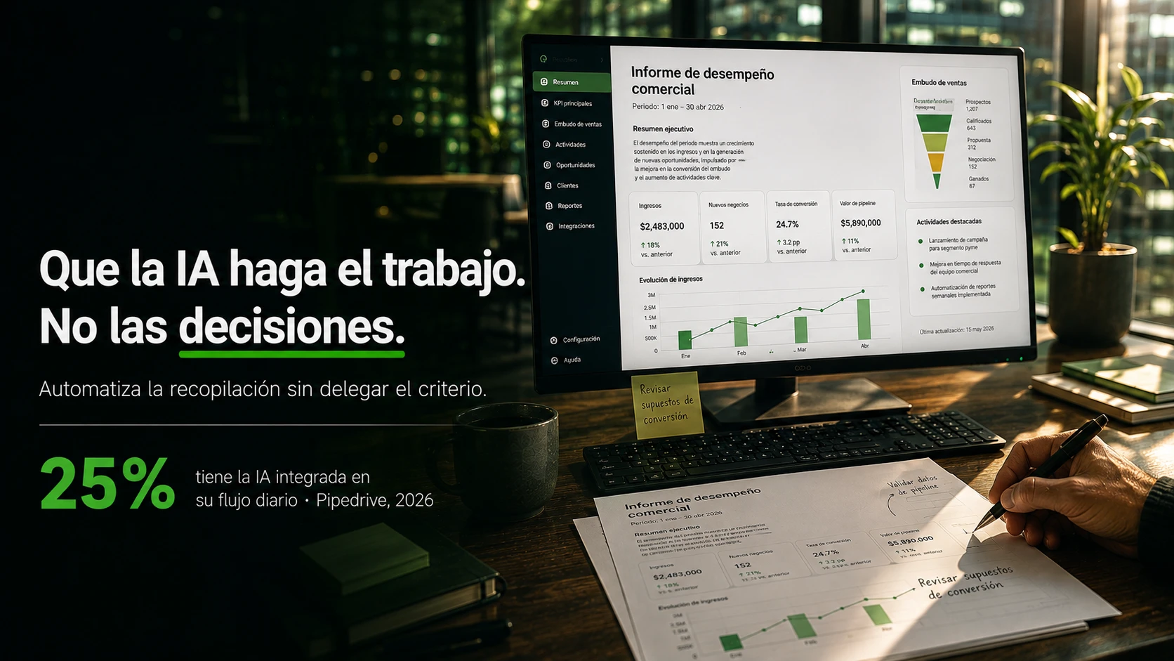 Automatizar reportes de proyectos con IA: 3 pasos para que se armen solos